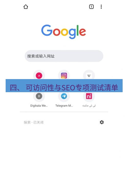 谷歌浏览器下载 四、 可访问性与SEO专项测试清单